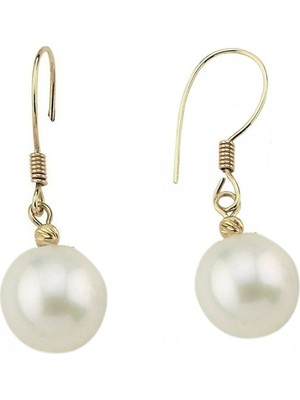 Birinci1926 Dorikalı Beyaz Doğal İnci Küpe