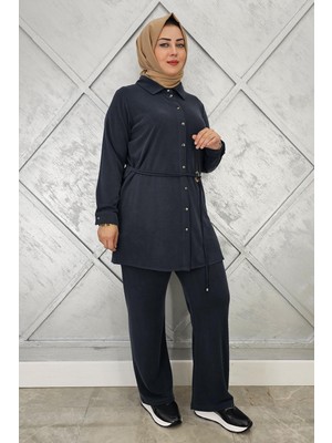 Pys Giyim Kadın Beli Kemer Detaylı Tesettür Takım