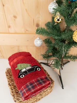 Baveno Home Pamuklu 2'li 45X70 cm Premium Nakışlı Tasarım Havlu & Havlu Seti Baveno