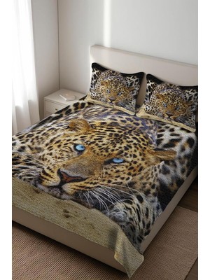 Dolce Mariee Parlak Kadife Kumaş Kapitoneli Çift Kişilik Yatak Örtüsü Seti (3 Parça) CKY0014