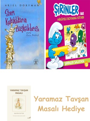 Everest Yayınları Sivri Kulaklıların Başkaldırısı + Şirinler ile Hikayeli Boyama Kitabı - Şirinler Salatası + Yaramaz Tavşan Masalı