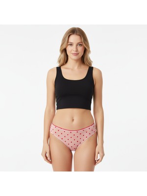 Bonbon Kadın Tül Kalpli Desen Slip Külot BB2048