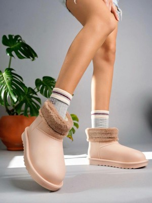 Bukond Kadın Su Geçirmez Içi Tamamen Kürklü Eva Bot