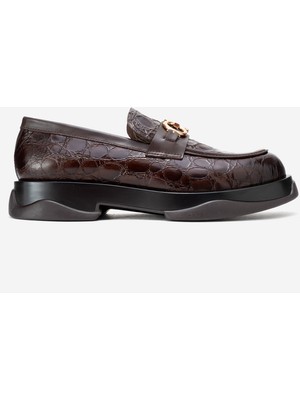 Dericlub Marcomen Erkek Tokalı Loafer Ayakkabı Gerçek Deri Mc 22495 Kahverengi