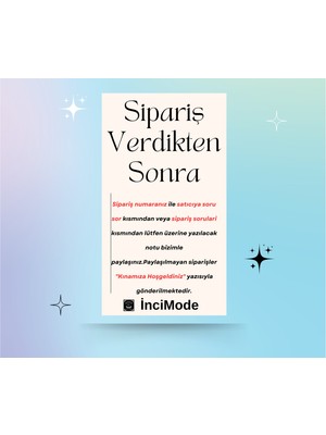 İnci Mode 100 Adet Kına Paketi Düğün ,nişan, Söz, Kına Gecesi, Asker, 6 Ay Kınası