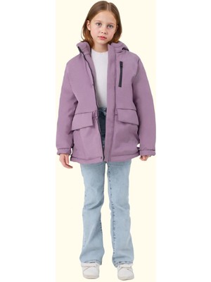 Freemen Kız Çocuk Kürklü Su ve Rüzgar Geçirmez Kapüşonlu 3 Kışlık Mont & Kaban & Parka