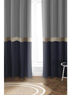 Dolce Mariee Parlak Saten Mikro Kumaş Çift Kanat Fon Perde Takımı PRD0001