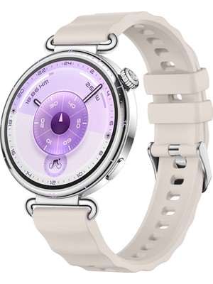 Sneezy Huawei Watch Gt6 41MM Ile Uyumlu Softflex Metal Tokalı Spor Silikon Akıllı Saat Kordonu