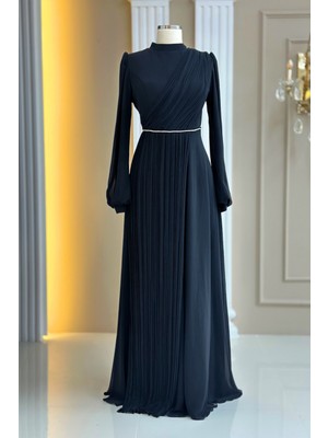 Amine Hüma Arin Abiye Elbise Siyah