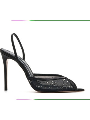 Sofia Baldi CROS SİYAH TEKSTİL Kadın TOPUKLU SANDALET