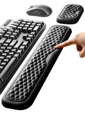 Coofbe Masaüstü Kol Dayama Padi Ergonomik Klavye ve Mouse Için Bilek Destek Seti Bilek Yastığı