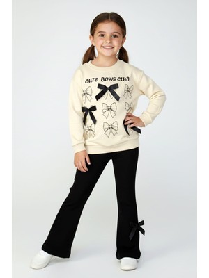 Kız Fiyonklu Tayt Takım 25KDMB9886