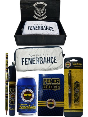 Me Çanta Fenerbahçe Orjinal Lisanslı Lacivert Kutu Kalemtraş Ahşap Kutulu 6'lı Kırtasiye Seti