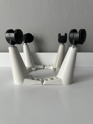 Şahmeli Tekerlekli Sehpa Masa Ayağı Akıllı Sehpa Ayağı, Sihirli Sehpa Ayağı Beyaz 4 Adet 360 Derece 16 cm