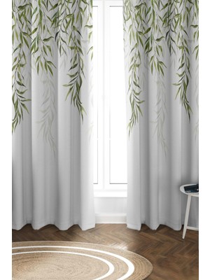 Dolce Mariee Parlak Saten Mikro Kumaş Çift Kanat Fon Perde Takımı PRD0021