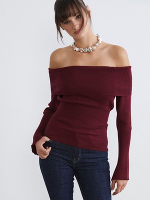 Lc Waikiki Yeni Sezon Kayık Yaka Kadın Triko Kazak