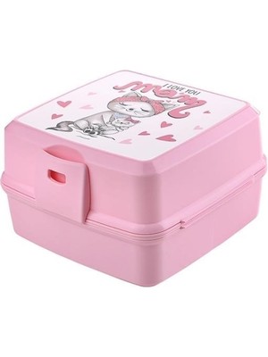 Calais® Kendiliğinden Kaşık Çatallı Beslenme Kutusu 4 Bölmeli Çocuk Beslenme Kabı Saklama Kutusu