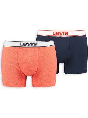 Levi's Soft Pamuklu Streç 2 Pack Boxer Erkek Boxer 37149