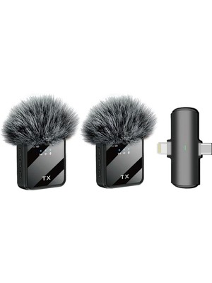 Somic Kablosuz Yaka Mikrofonu Vlog , Video Çekimi , Ses Aktarımı Android - Type - C - iPhone Uyumlu