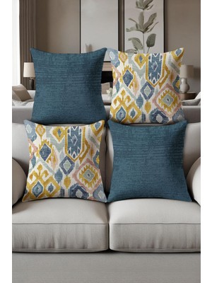 Dolce Mariee Dijital Baskılı Yumuşak Dokulu 4’lü Kırlent Kılıfı Takımı (43X43 Cm) KRL0086