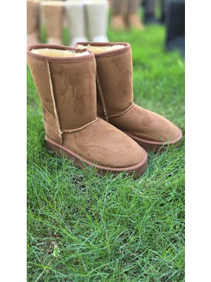 Bukond Kadın Lüx Süet Içi Kürklü Kışlık Kalın Taban Konforlu Bot