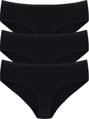 Arma Yıldız Kadın Bambu Külot Siyah 3'lü Paket Extra Yumuşak ve Esnek, Nefes Alan Kumaş