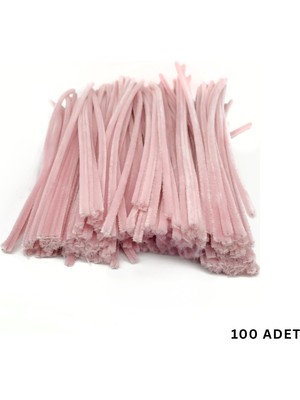 Roco Paper Co. Şönil Tel, El Işi, Dıy, Hobi ve Çiçek Yapım Teli, Rose Pembe, 100 Adet, 6 mm - 30 cm