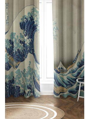 Dolce Mariee Parlak Saten Mikro Kumaş Çift Kanat Fon Perde Takımı PRD0023