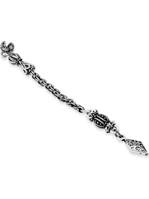 Tesbihane Anadolu Motifi Temalı Arnavut Zincirli Tek Kamçılı Kararmaz Metal Püskül