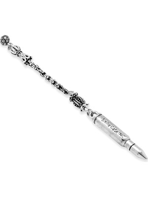 Tesbihane Uçaksavar Temalı Arnavut Zincirli Tek Kamçılı Kararmaz Metal Püskül