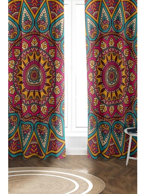 Dolce Mariee Parlak Saten Mikro Kumaş Çift Kanat Fon Perde Takımı PRD0018