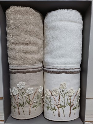 Özdilek Ditsy Garden 2'li Nakışlı El ve Yüz Havlusu 50X90 cm