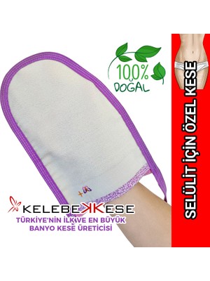 Kelebek Kese Selülit Için Özel Kalın Banyo Kesesi, Hamam Kesesi, Duş Kesesi, Vücut Kesesi
