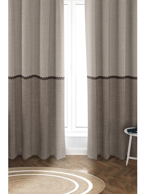 Dolce Mariee Parlak Saten Mikro Kumaş Çift Kanat Fon Perde Takımı PRD0008