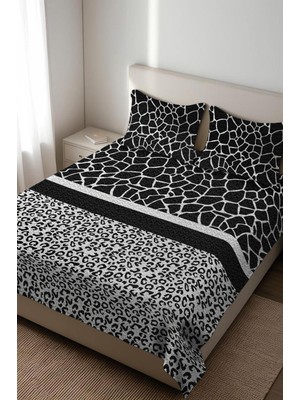 Dolce Mariee Parlak Kadife Kumaş Kapitoneli Çift Kişilik Yatak Örtüsü Seti (3 Parça) CKY0016