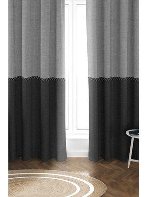 Dolce Mariee Parlak Saten Mikro Kumaş Çift Kanat Fon Perde Takımı PRD0007