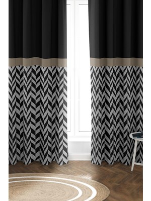 Dolce Mariee Parlak Saten Mikro Kumaş Çift Kanat Fon Perde Takımı PRD0013