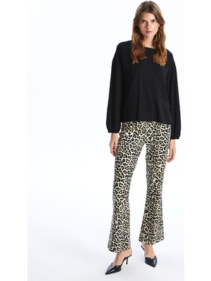 Lc Waikiki Yeni Sezon Beli Lastikli Leopar Desenli Kadın Pantolon