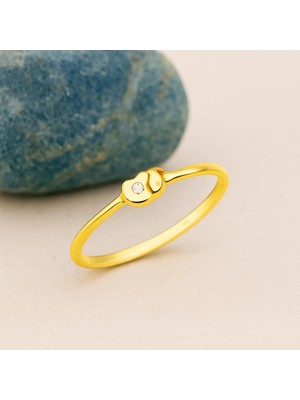 Oro Bravo 14 Ayar Altın Ince Fil Yüzük, Hayvanseverler Için Zarif Aşk Yüzüğü