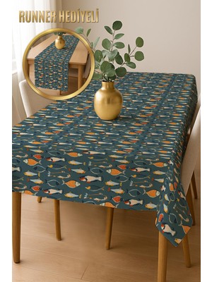 Dolce Mariee Şık Dokulu Leke Tutmaz Masa Örtüsü MSRT013
