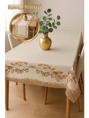 Dolce Mariee Şık Dokulu Leke Tutmaz Masa Örtüsü MSRT004