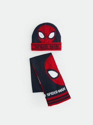 Lc Waikiki Yeni Sezon Spider-Man Baskılı Erkek Çocuk Atkı ve Bere