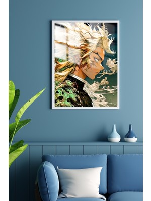 Hediye Metal Baskı Demon Slayer Anime Çerçeveli Metal Poster Tablo