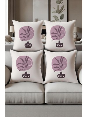 Dolce Mariee Dijital Baskılı Yumuşak Dokulu 4’lü Kırlent Kılıfı Takımı (43X43 Cm) KRL0080