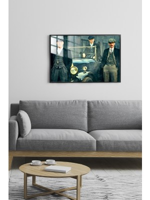 Hediye Metal Baskı Peaky Blinders Çerçeveli Metal Poster Tablo