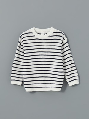 Lc Waikiki Yeni Sezon Bisiklet Yaka Çizgili Erkek Çocuk Kazak