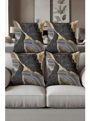 Dolce Mariee Dijital Baskılı Yumuşak Dokulu 4’lü Kırlent Kılıfı Takımı (43X43 Cm) KRL0014
