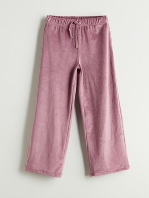 Lc Waikiki Yeni Sezon Beli Lastikli Kız Çocuk Kadife Eşofman Altı