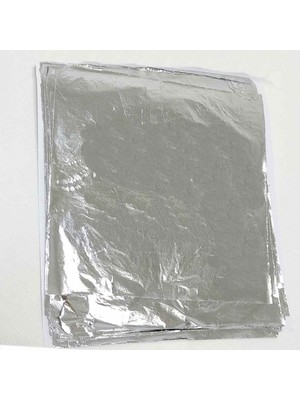 Tahtakale Toptancı Epoksi Tasarım Için Varak Yaprak 14X14 cm (100 Adet)  Gümüş