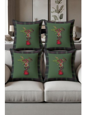 Dolce Mariee Dijital Baskılı Yumuşak Dokulu 4’lü Kırlent Kılıfı Takımı (43X43 Cm) KRL0041
